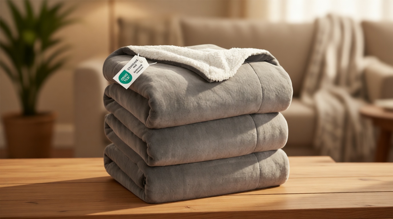 Bedsure GentleSoft Sherpa Fleece Queen Blankets for Bed, Non-Heated, Thick and Warm Throw for Women and Men, Soft Fuzzy Plush Queen Blanket for Winter, Grey, 90x90 Inches OEKO-TEX STANDARD 100