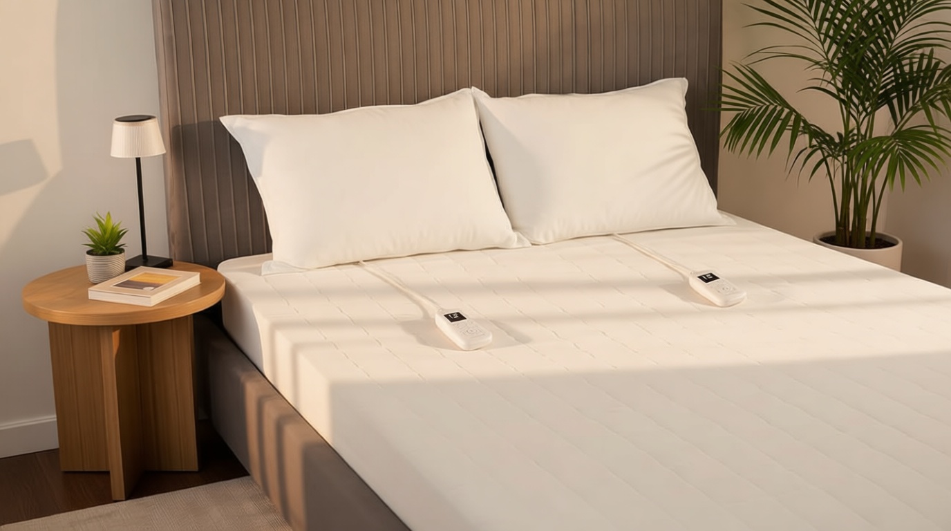 Sunbeam Electric Restful Quilted Heated Mattress Pad Queen 80" x 60" 12 Heat Settings 12-Hour Auto Shut-Off Extra-Cozy Fabric Deep Pocket Fit Machine Washable