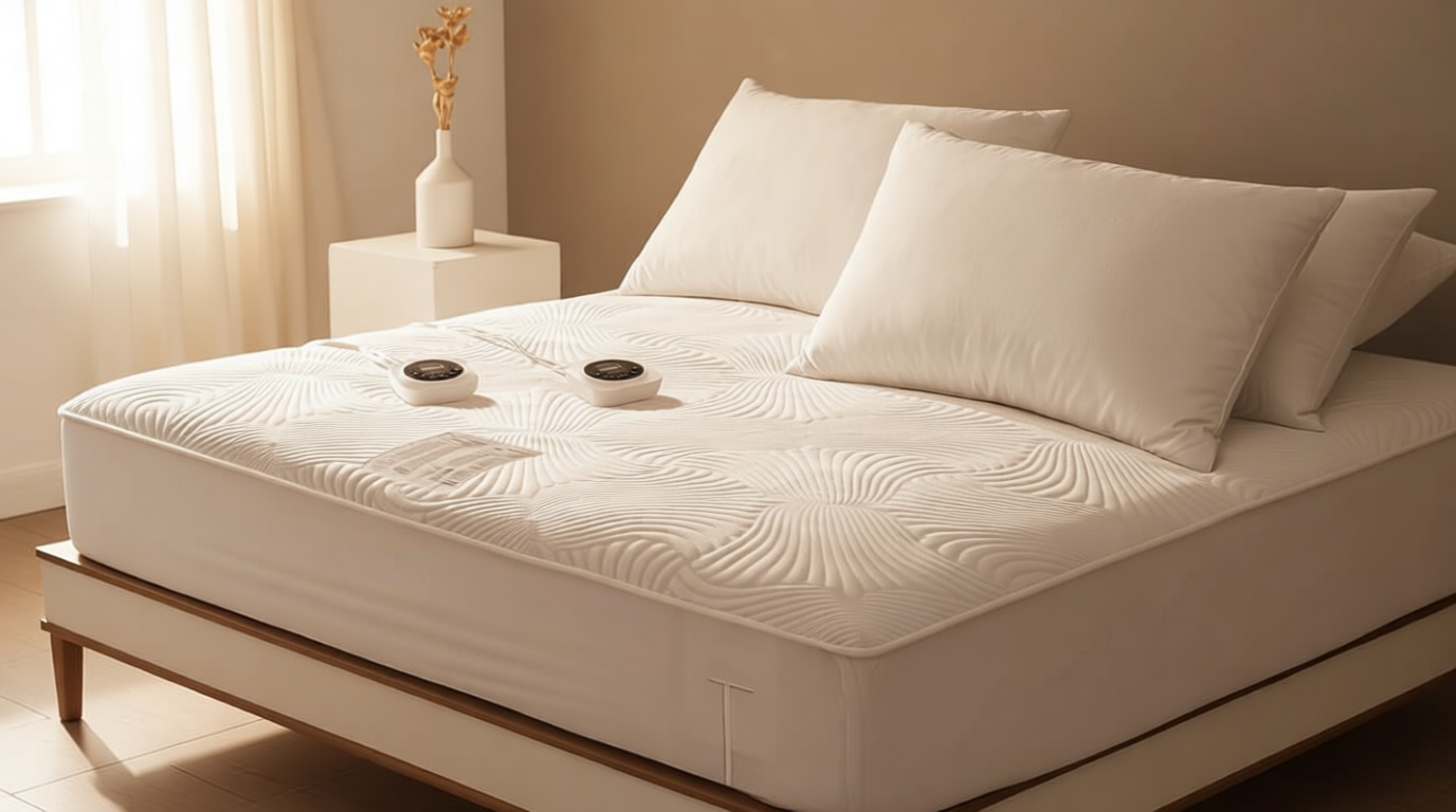 King Size Electric Heated Mattress Pad - Bed Warmer with Memory & Preheat Functions, 12 Heat Settings Dual Control for 1-12 Hours Auto Off, Lighted Button OEKO-TEX STANDARD 100