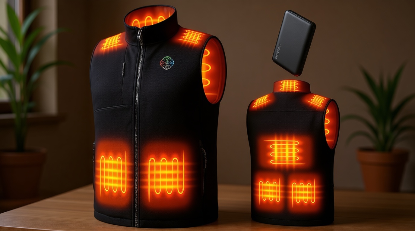 KOVNLO Heated Vest for Men with Battery Pack Included, Soft Fleece Smart Electric Lightweight Heated Jacket