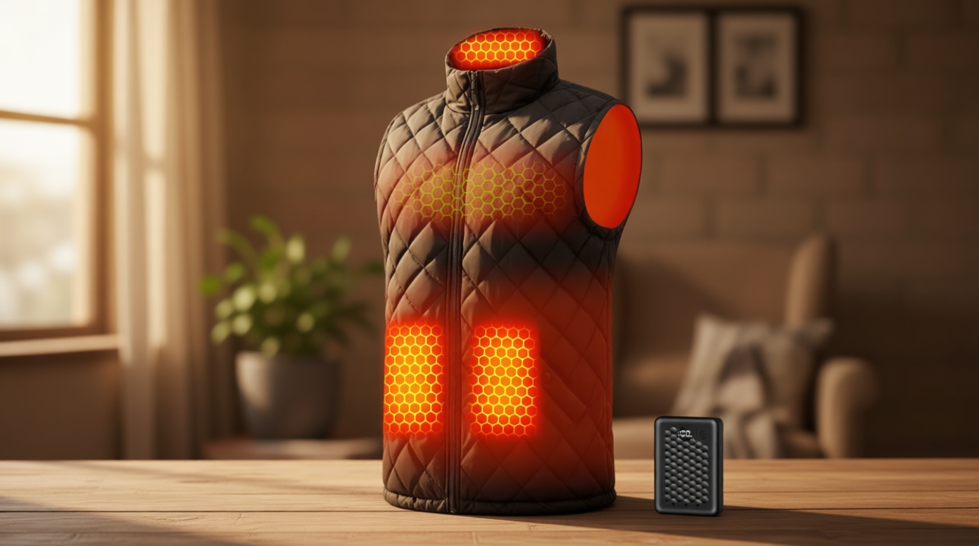 Wulcea Graphene Heated Vest For Men 7.4V Fast Charge Large Capacity Battery