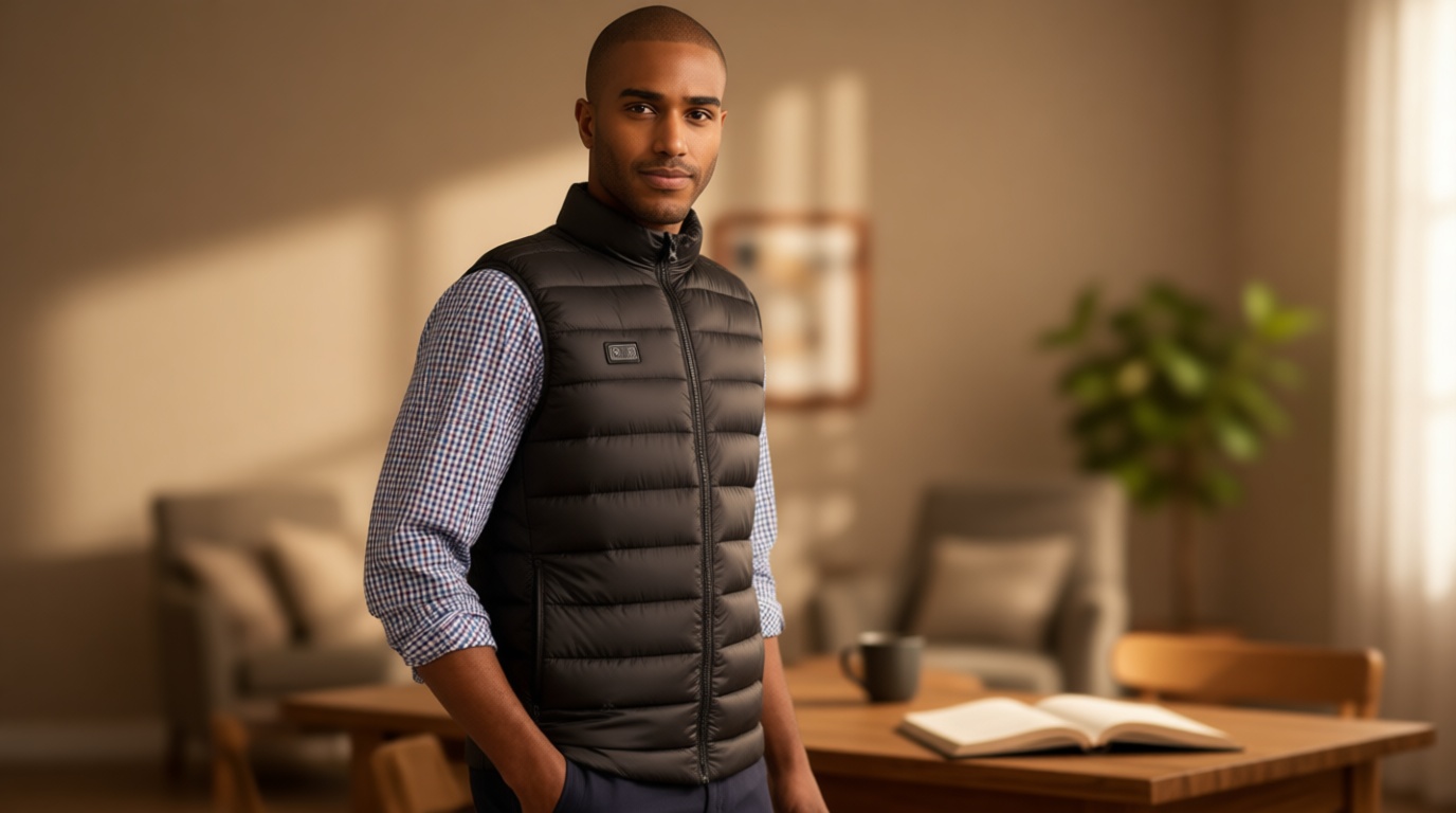 Loowoko Heated Vest for Men with Battery Pack Included, Rechargeable Electric Heating Jacket Coat, Lightweight Warming Vests OEKO-TEX STANDARD 100