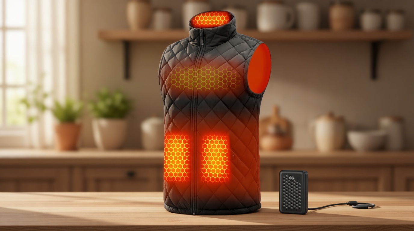 Wulcea Graphene Heated Vest For Men 7.4V Fast Charge Large Capacity Battery