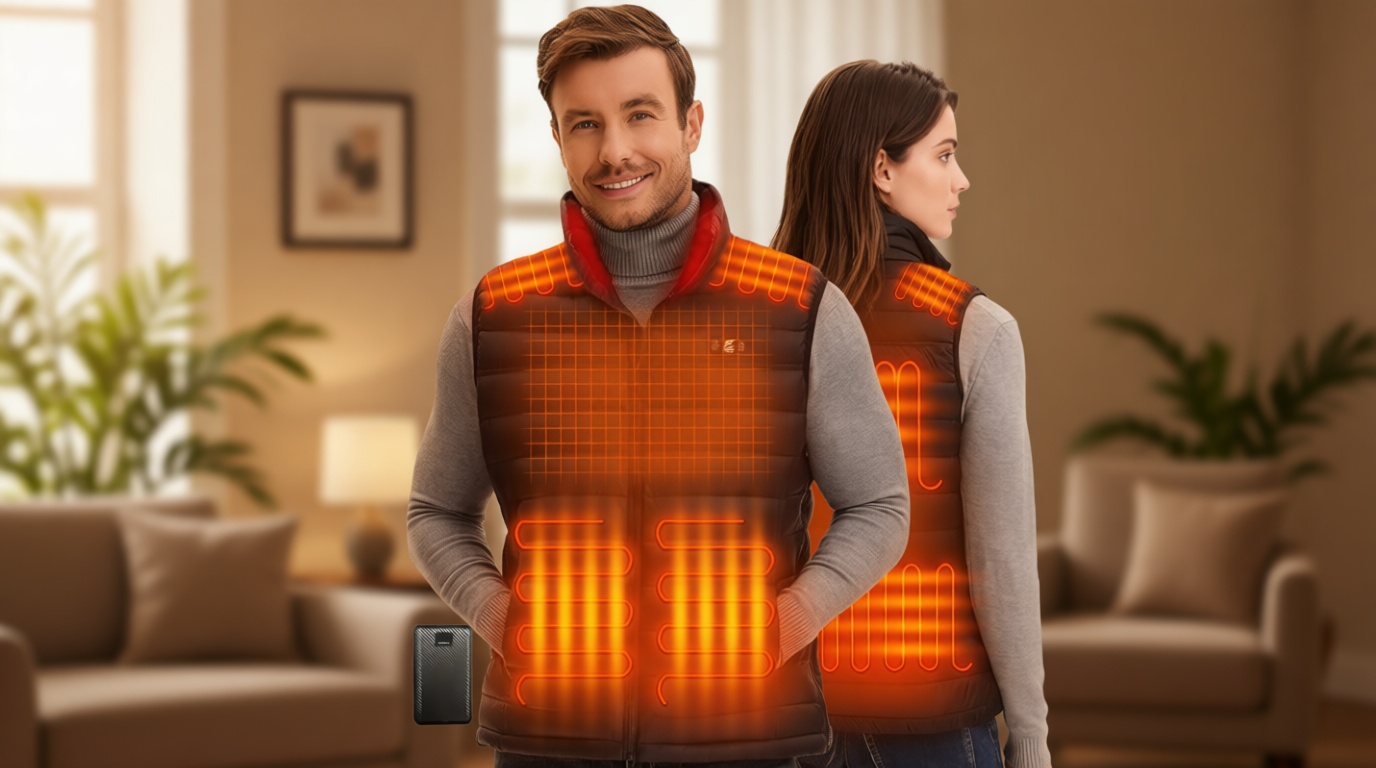 EJVZUO Heated Vest for Men, Heated Jackets for Men and Women with 16000mAh Battery Pack, Ideal for Ski/Work/Fishing/Camping