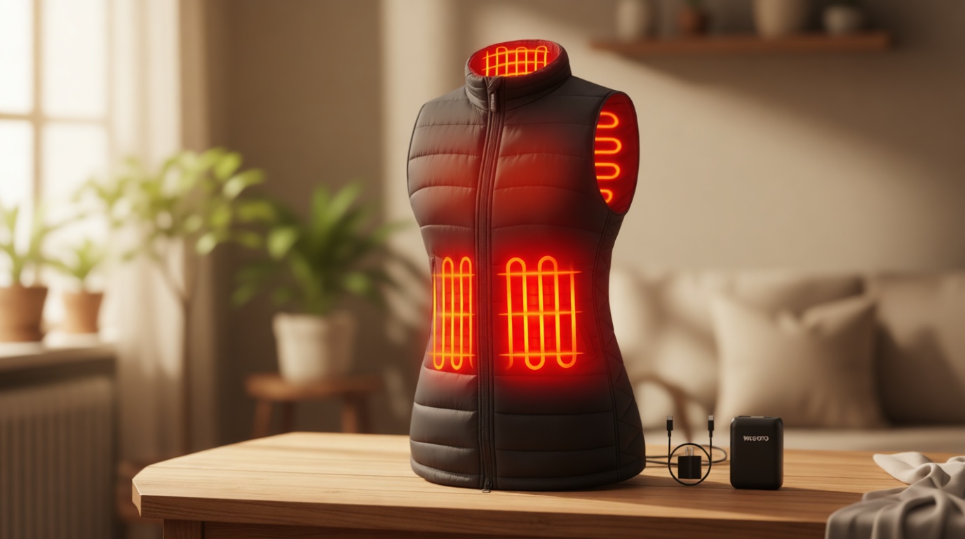 WASOTO Heated Vest Women With 16000 mAh Battery Pack Charger Included Washable Rechargeable For Indoor Outdoor Work Cycling Global Recycled Standard