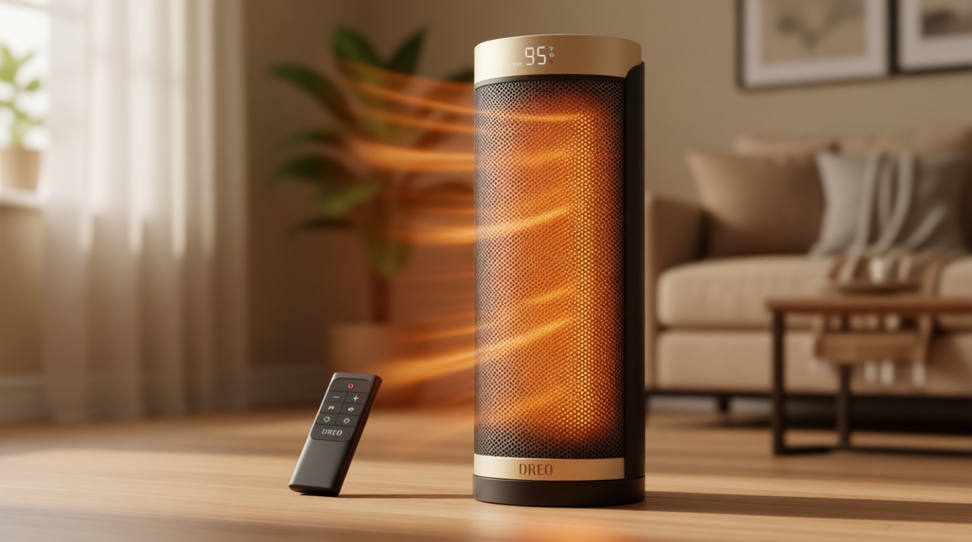 Dreo Space Heater, 1500W Electric Heaters for Indoor Use with Thermostat, 70° Oscillation, 8 Safety Protections, 5 Modes, Remote, 12H Timer, Quiet Portable Heater for Office, Bedroom, Large Room