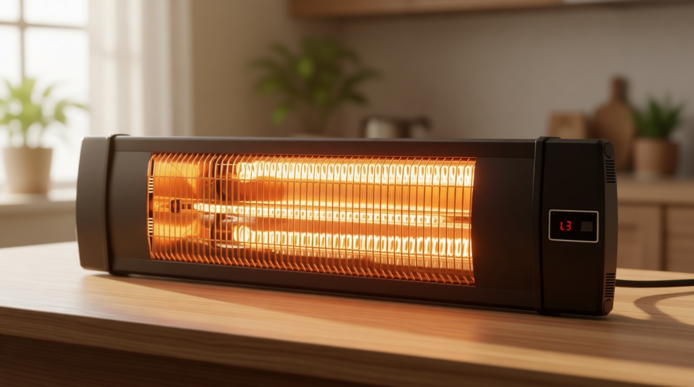 DR. INFRARED HEATER Portable Infrared Indoor and Outdoor Space Heater for Patio, Garage, Commercial & Residential With Remote Control, Without Thermostat, Black