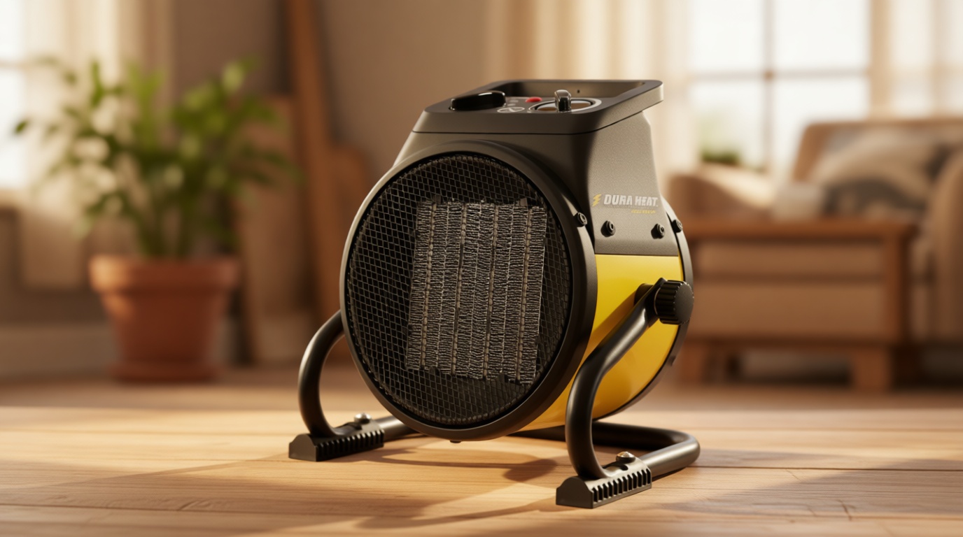 Dura Heat EUH1465 Electric Forced Air Heater with Pivoting Base 5,120 BTU, Yellow
