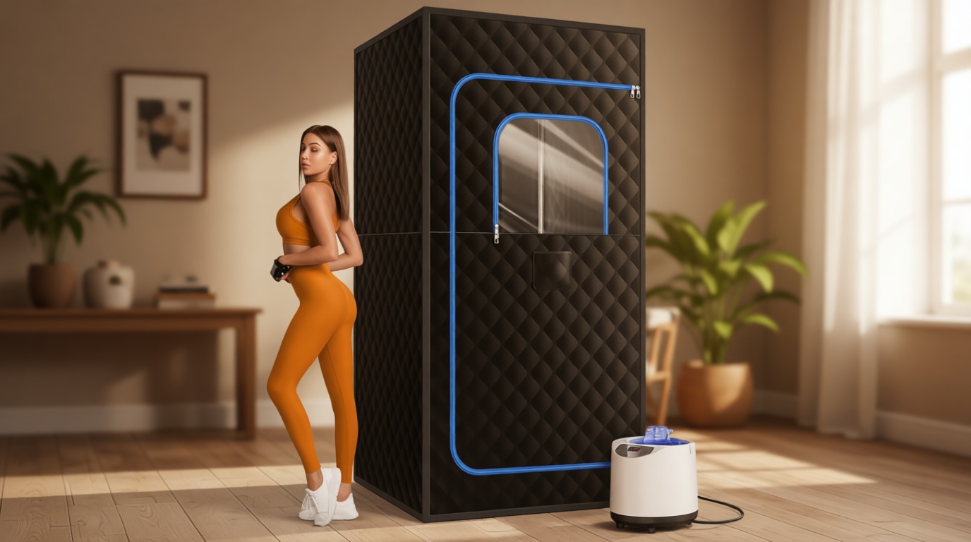 pikulLA Portable Sauna for Home, Personal Portable Steam Sauna Tent with 1200W 3L Steamer Heater, 15 Levels, Remote Control, Foldable Chair, Cozy Big Size 36 * 36 * 71 inches