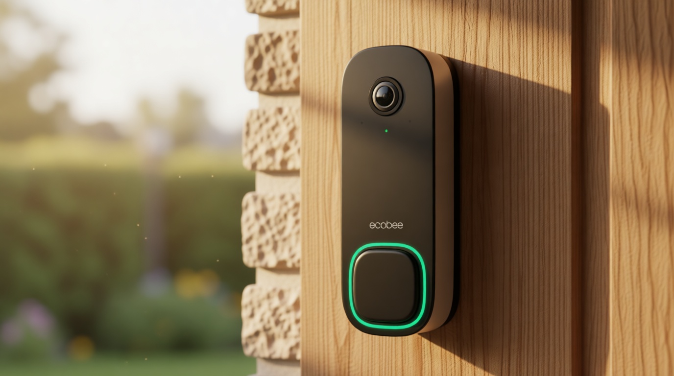 ecobee Smart Video Doorbell Camera (Wired) - with Industry Leading HD Camera, Smart Security, Night Vision, Person and Package Sensors, 2-Way Talk, and Video & Snapshot Recording