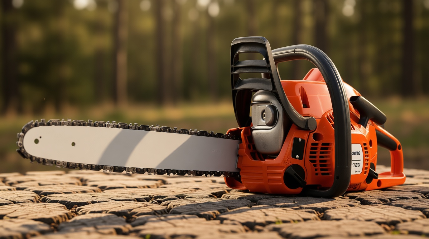 Husqvarna 120 Mark III Gas Chainsaw, 38-cc, 2-Cycle X-Torq Engine, 16 Inch Chainsaw with Automatic Oiler, For Wood Cutting and Tree Pruning, 970739616