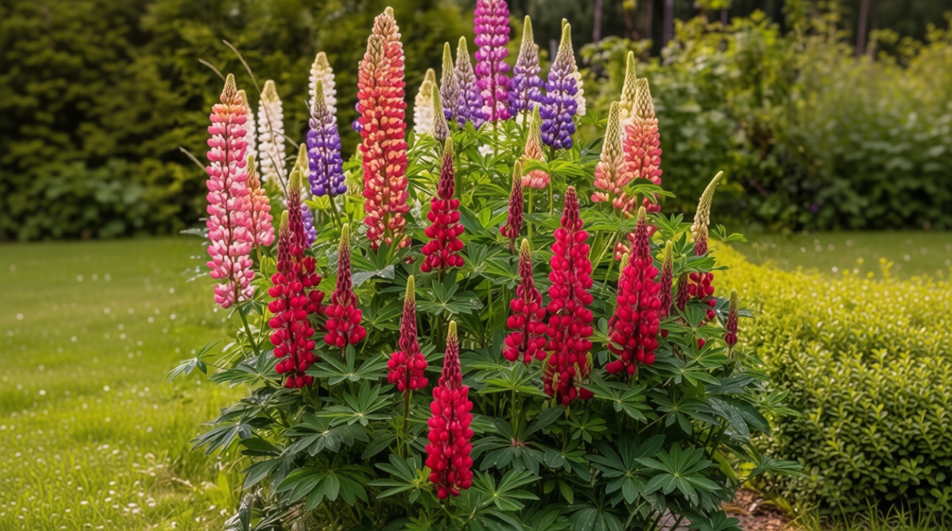 ZEshops 100 Lupine Flower Seeds – Colorful Perennial Blooms for Borders and Pollinator Gardens, Non-GMO and Easy to Grow