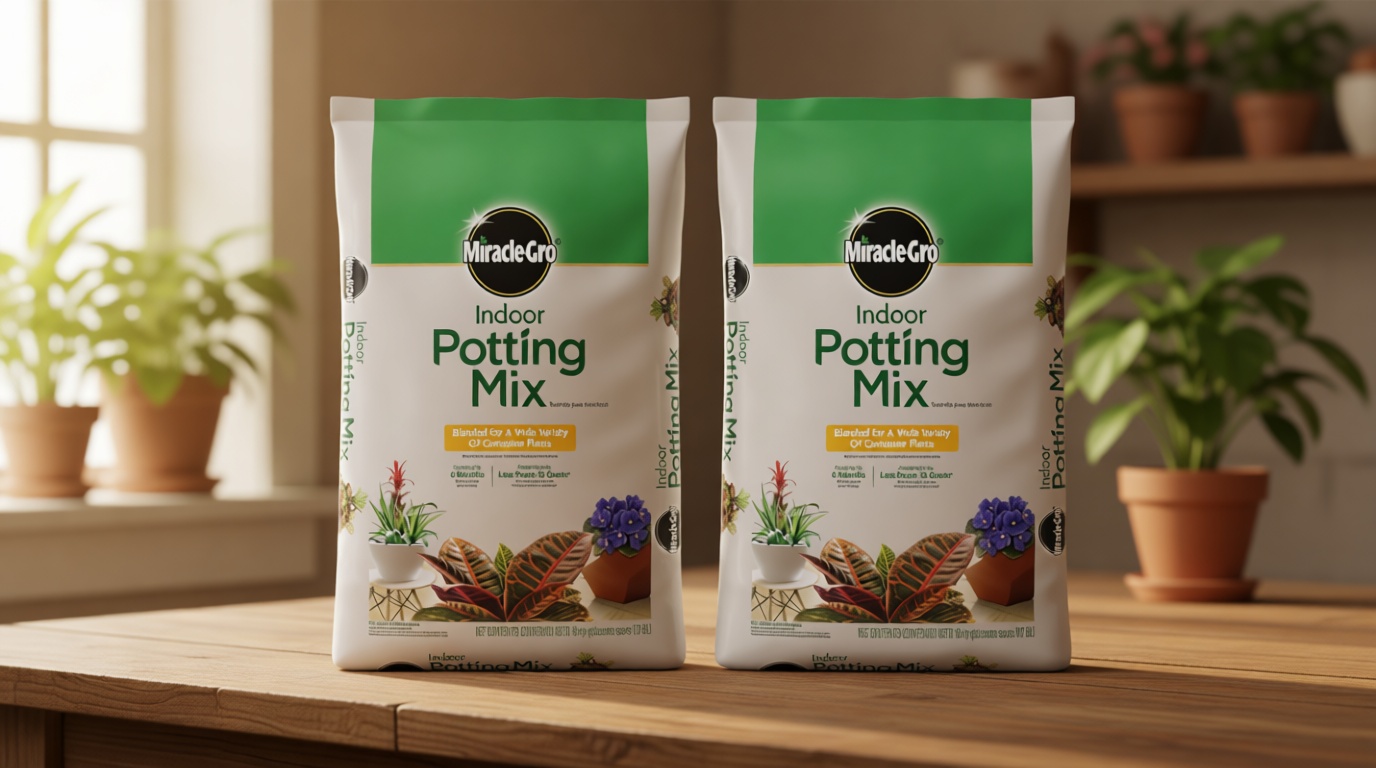 Miracle-Gro Indoor Potting Mix, Blended for a Variety of Houseplants, Feeds for up to 6 Months, 16 qt., 2-Pack