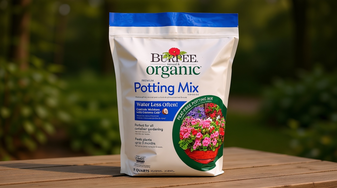 Burpee, 9 Quarts | Premium Organic Potting Natural Soil Mix Food Ideal for Container Garden-Vegetable, Flower & Herb Use for Indoor Outdoor Plant