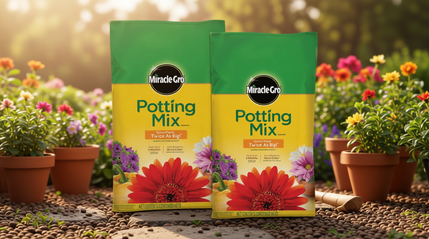 Miracle-Gro Potting Mix - For Container Plants, Flowers, Vegetables, Shrubs, Annuals, Perennials, Potting Soil Mix, Feeds up to 6 Months, 8 qt. (2-Pack)