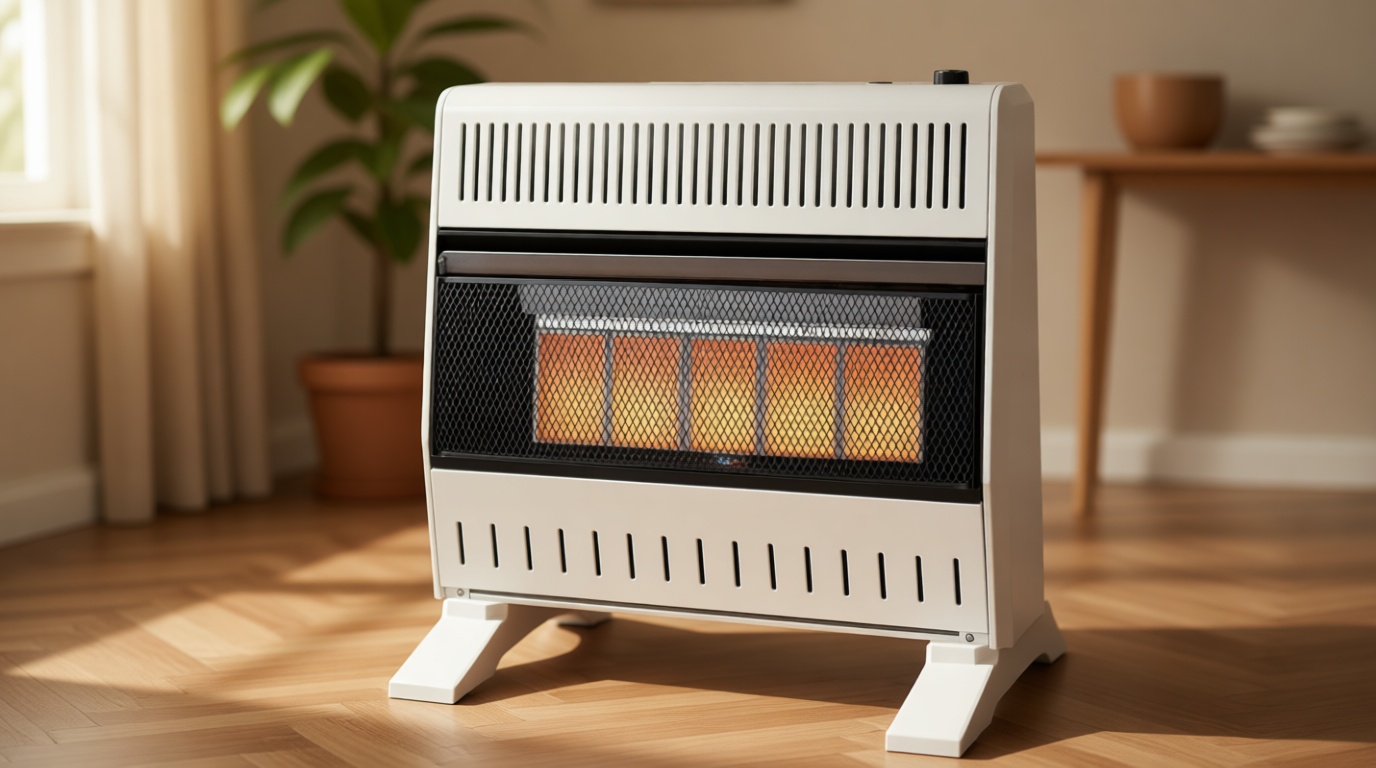 ProCom Heating Liquid Propane Ventless Infrared Plaque Heater With Base Feet
