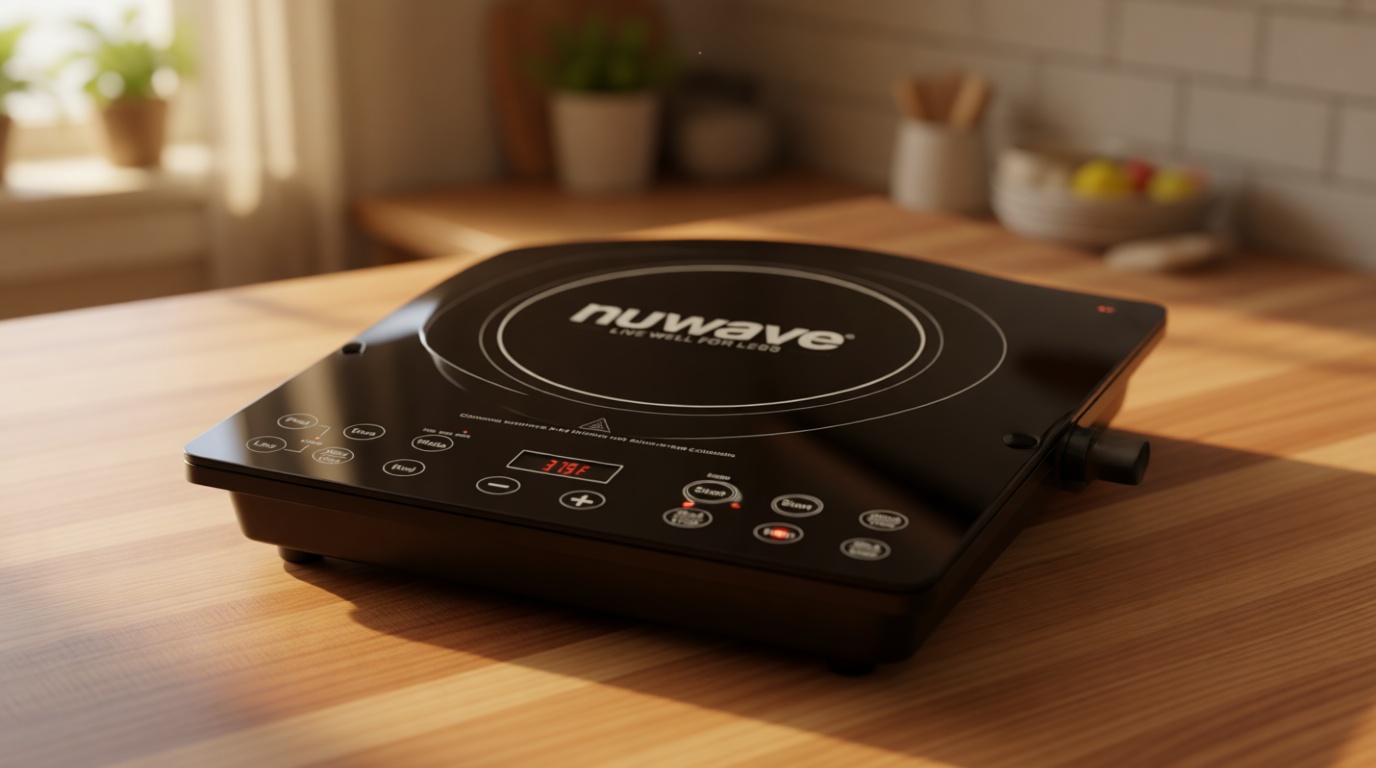 Nuwave Pro Chef Induction Cooktop, NSF-Certified, Commercial-Grade, Portable, Powerful 1800W, Large 8” Heating Coil, 94 Temp Settings 100°F - 575°F in 5°F, Shatter-Proof Ceramic Glass Surface