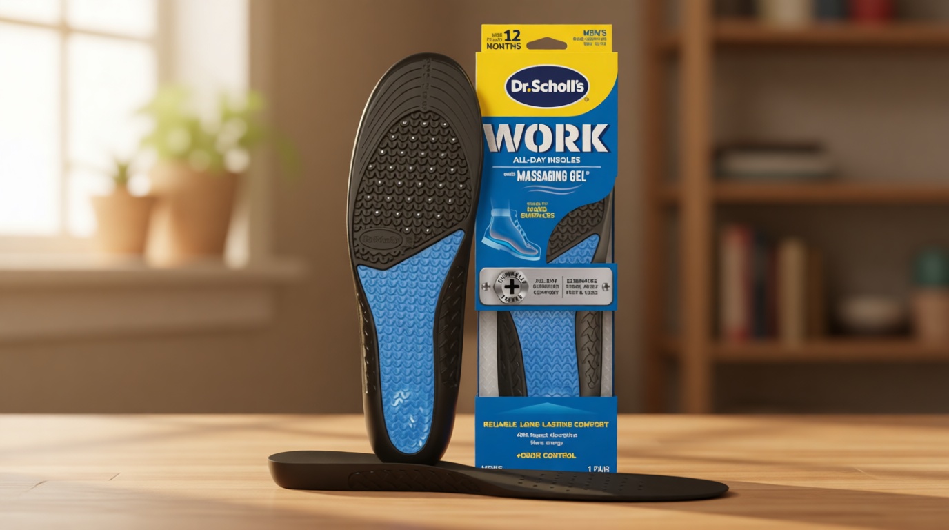 Dr. Scholl's Work All-Day Superior Comfort Insoles (with) Massaging Gel, Men, 1 Pair, Trim to Fit