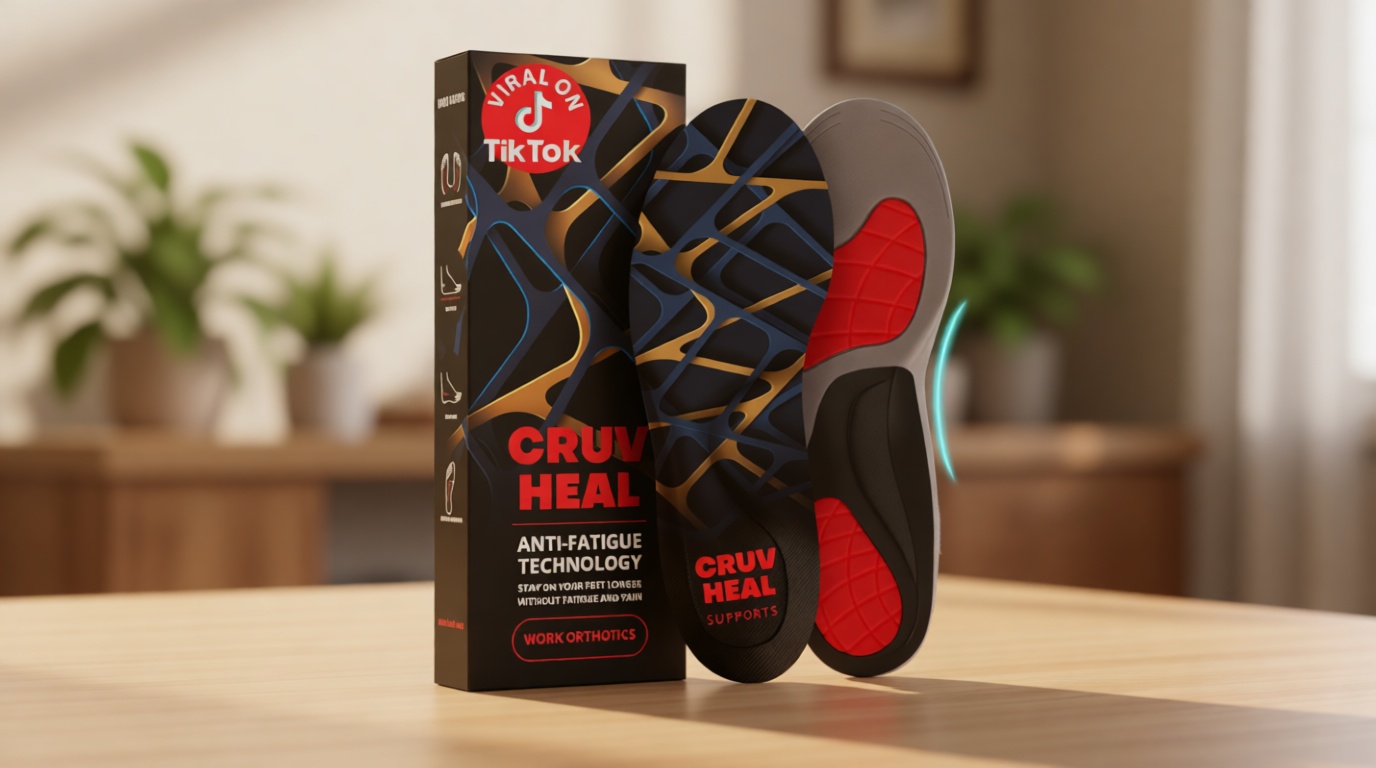 CRUVHEAL Work Orthotic Insoles - Anti Fatigue Medium Arch Support Shoe Insert Men Women - Plantar Fasciitis Flat Feet - Relieve Foot Pain - Work Boot Insoles Standing All Day (XL, Blue)