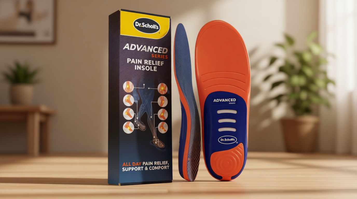 Dr. Scholl’s Advanced Pain Relief Insoles for Men Women, Heavy Duty Orthotics Inserts for Work Shoes & Boots, Plantar Fasciitis & Arch Support, Flat Feet, Shock-Absorbing, Supports up to 340 lbs