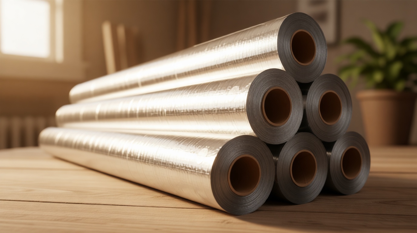 US Energy Products Radiant Barrier Insulation 1000 sqft (4ft Wide) Commercial Grade Perforated No Tear Green Energy Radiant Barrier Reflective Insulation Solar Attic Foil Roof House Wrap SCIF RIFD