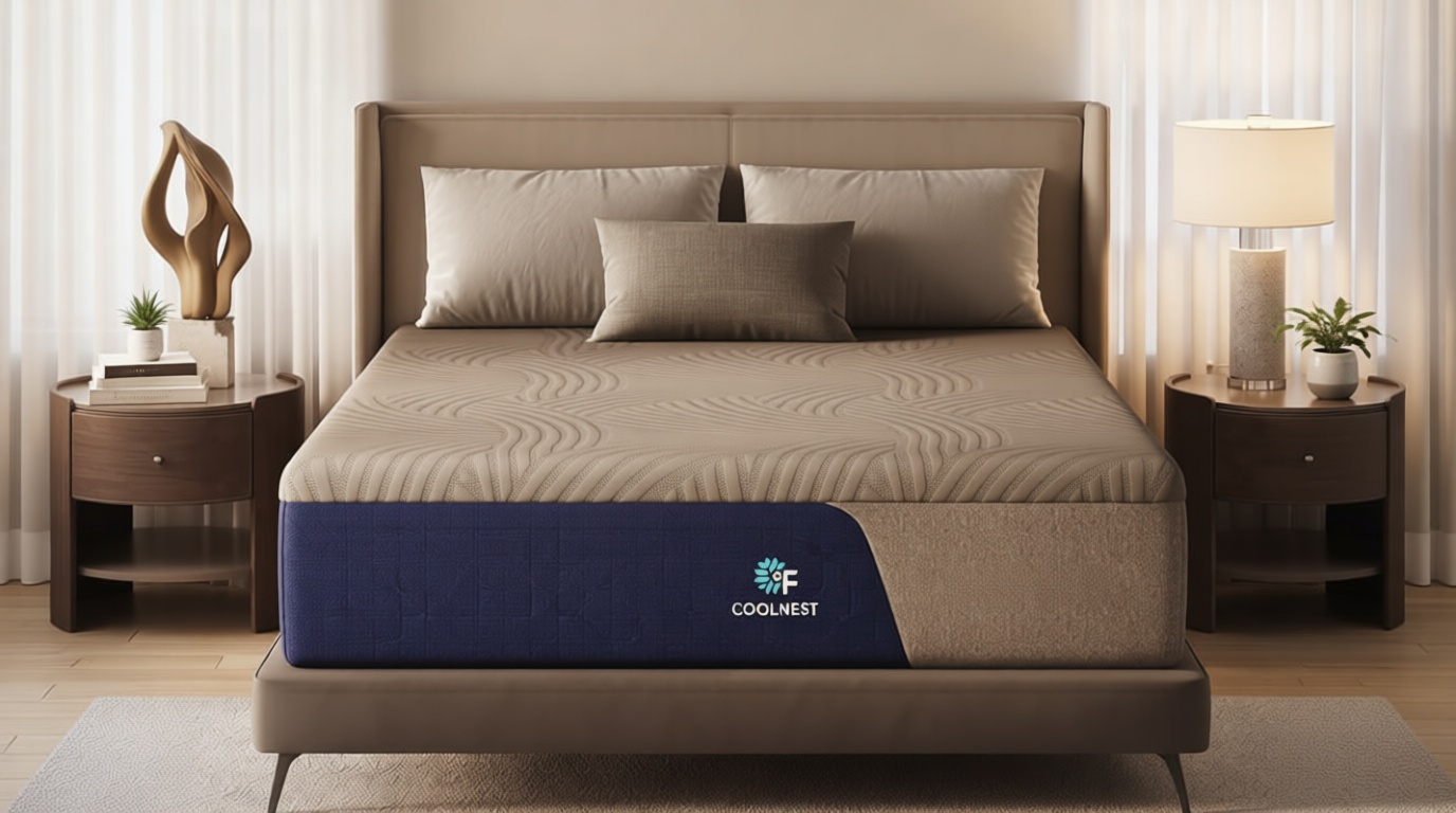 Sweetnight CoolNest 14 Inch King Size Mattress, Cooling King Memory Foam Mattress for Cool Night Sleep, 5-Zone Ergo Support for Pressure Relief, Medium, CertiPUR-US Certified OEKO-TEX STANDARD 100