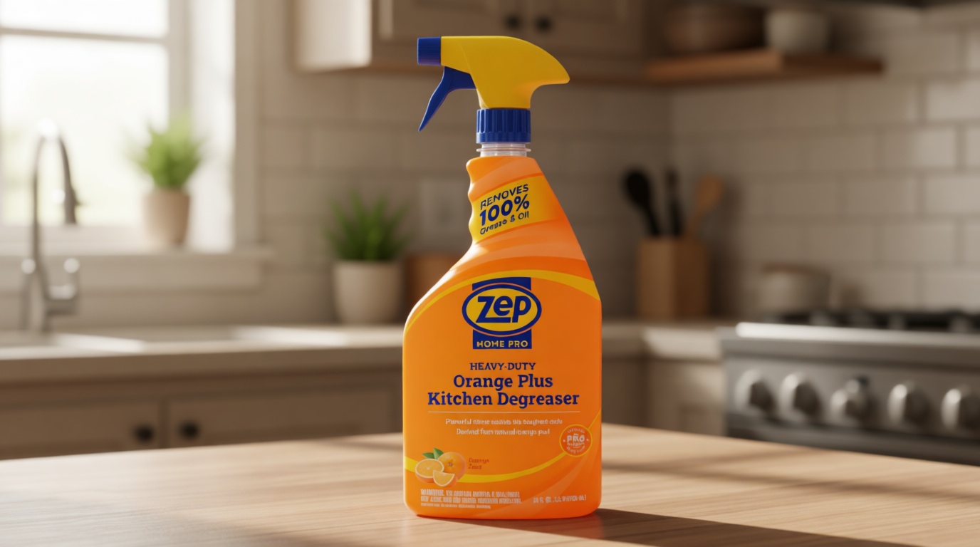 Zep Home Pro Orange Plus Kitchen Degreaser - 24 Fl. Oz. - R49506 - Pro Trusted Cleaning Power: Now in Refreshing Scents and Family Friendly Formulas (1)