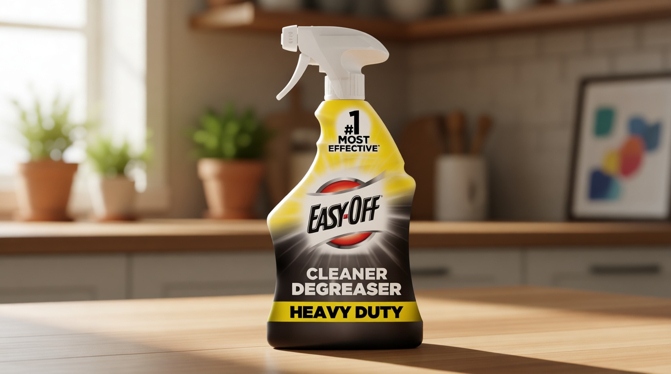 Easy-Off Heavy Duty Degreaser, Removes Grease & Grime, For Kitchen, Garage, Outdoor & More 32oz