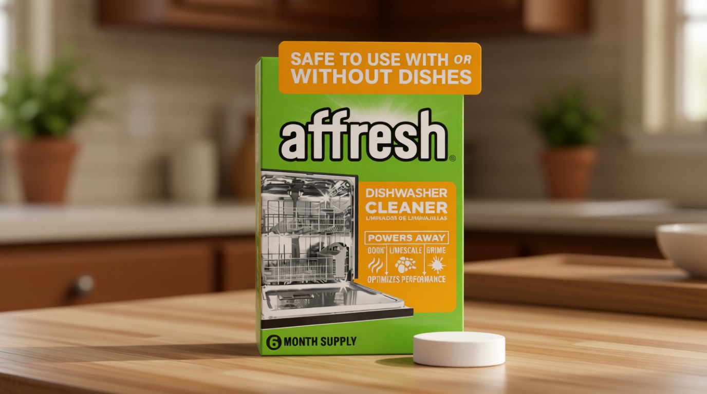 Affresh Dishwasher Cleaner, Helps Power Away Odor Causing Bacteria, Limescale, Mineral Deposits & Grime Inside Pump, Tub & Hoses, 6 Tablets, 6 Month Supply U.S. EPA Safer Choice