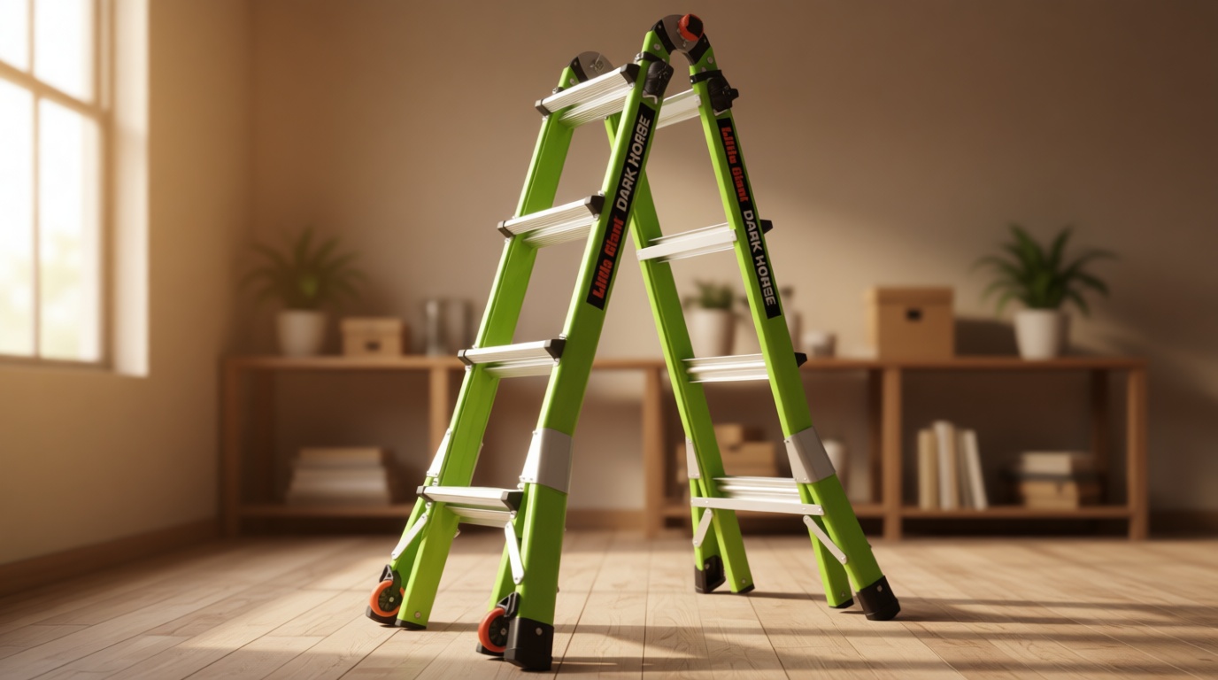 Little Giant Ladder Systems Dark Horse 2.0, M17, 17ft, Multi-Position Ladder, Fiberglass, Type 1A, 300 lbs Weight Rating, (16117-001)