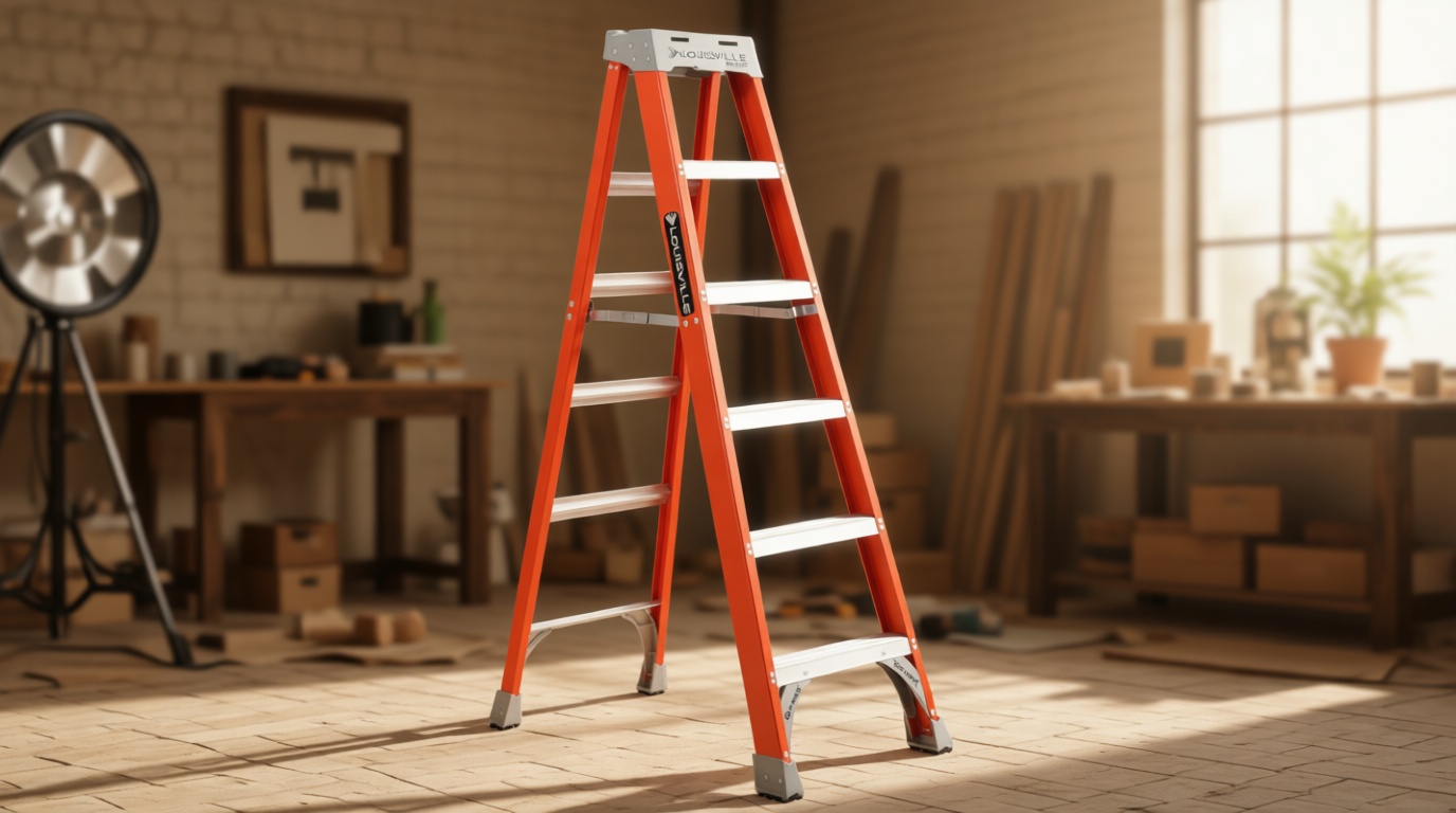 Louisville Ladder 6-Foot Fiberglass Step Ladder, 300-Pound Load Capacity, Type IA, FS1506