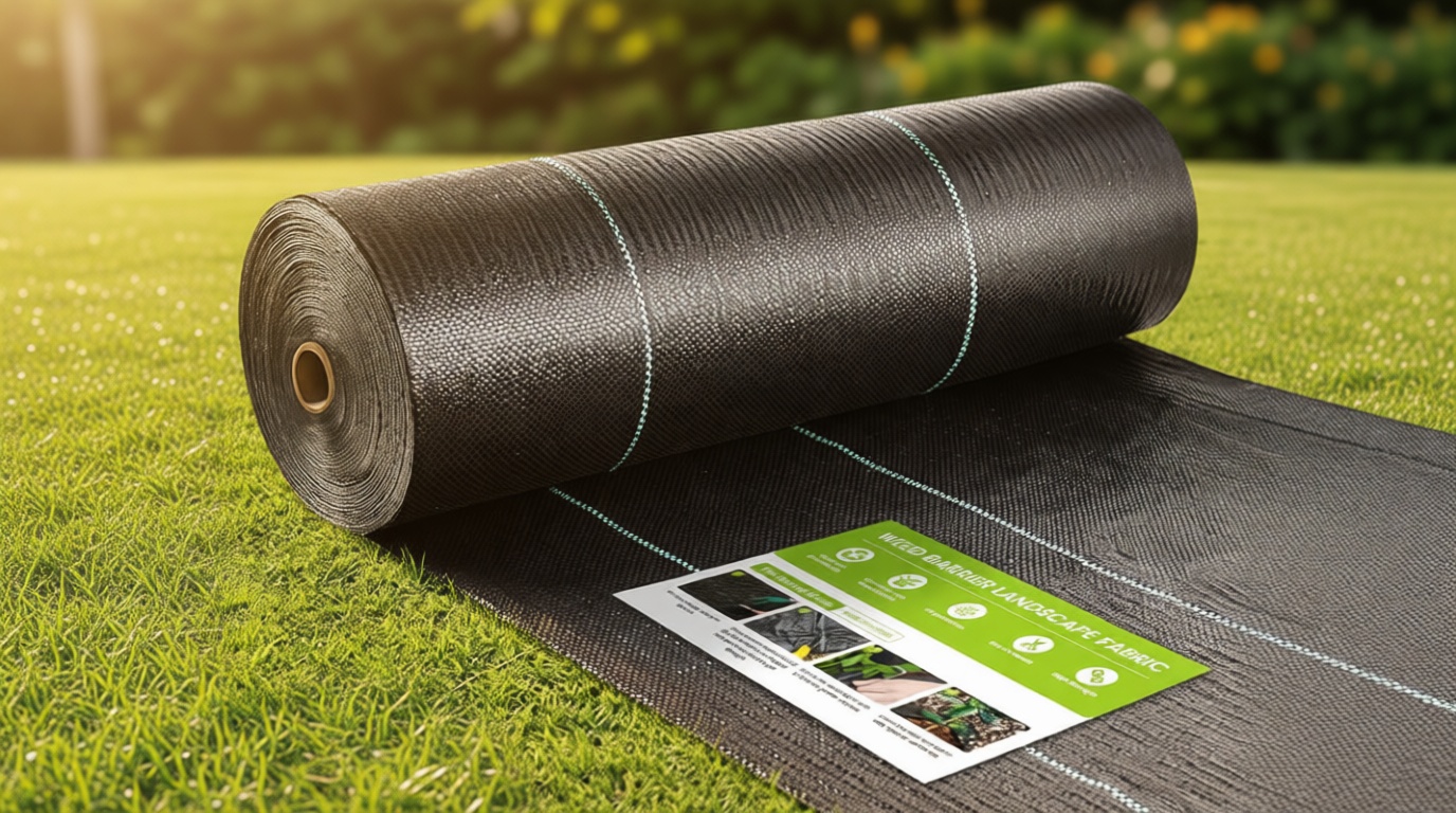 Weed Barrier Fabric, 4x300ft Landscape Fabric, 3.2oz Heavy Duty Durable Woven Geotextile Fabric, High Permeability Ground Cover Mat, Driveway Fabric, Garden Weed Control Cloth with 20 U-Securing Pegs