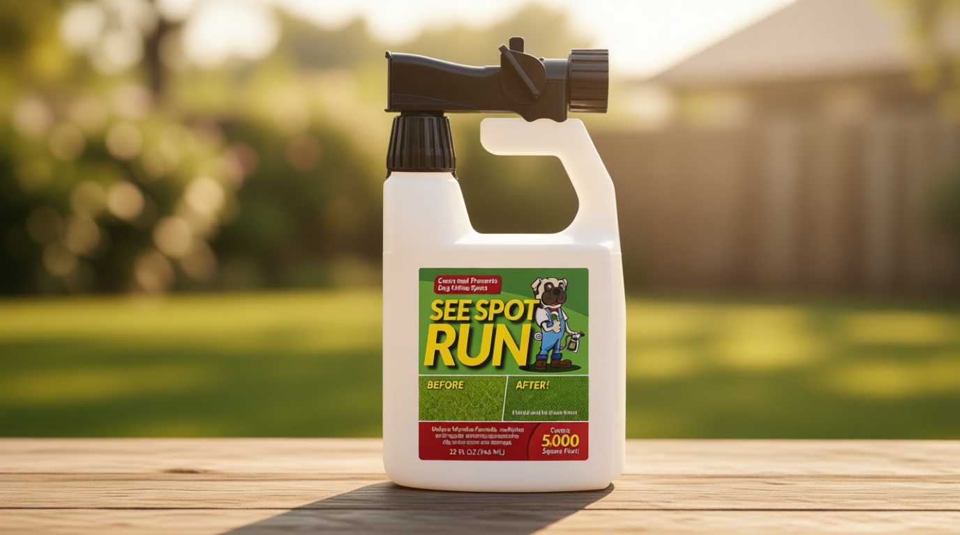 See Spot Run Lawn Protection Concentrate – 32 fl oz – Covers 5,000 Sq Ft – Hose-End Attachment – Grass & Lawn Saver & Supports Healthy Soil – Safe for Pets