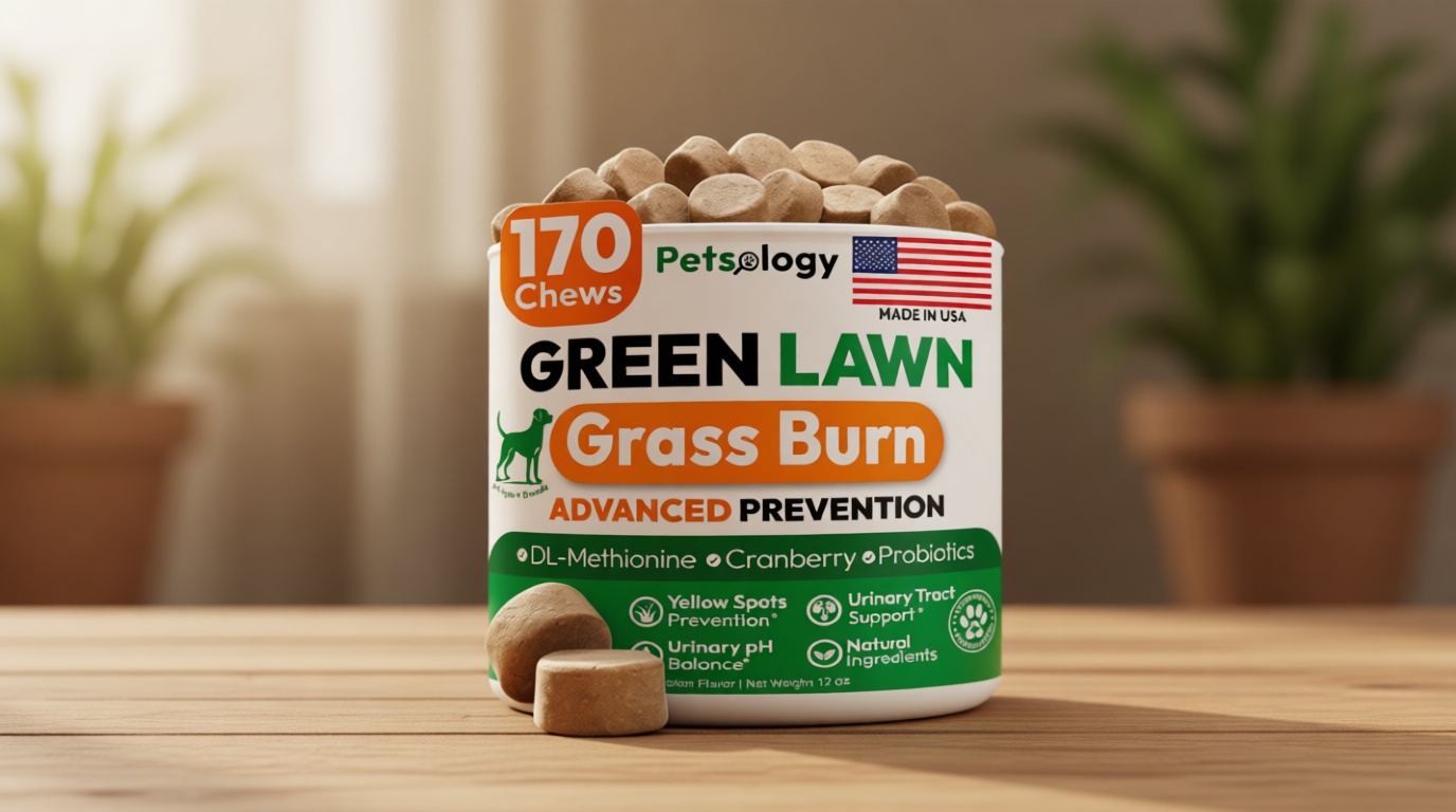 Dog Urine Neutralizer for Lawn - 170 Green Lawn Chews for Dogs - Pee Grass Burn Spot Saver Caused by Dog Urine with Probiotics & Digestive Enzymes - Advanced Gut Health Supplement, Rocks