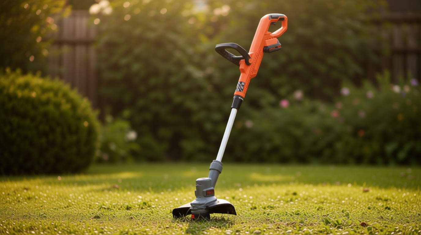 BLACK+DECKER 20V MAX String Trimmer and Edger 2 in 1, Cordless Weed Wacker with Auto Spool Feed, Battery and Charger Included, 12 Inch Steel Deck, Reduced Vibration (LST300)