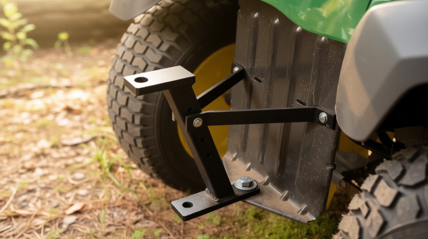 Eapele Trailer Hitch for Lawn Mower, Garden Tractor Trailer Hitch, Solid Iron Construction, Compatible with John Deere Ariens Cub Cadet Poulan Pro Husky Husqvarna Craftsman Riding Mower