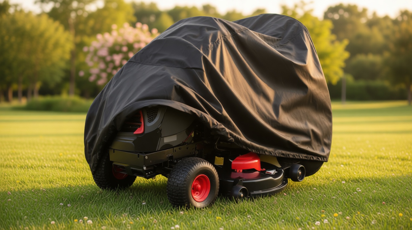 Riding Lawn Mower Cover, Eventronic 54“ Riding Lawn Tractor Cover Waterproof Heavy Duty Durable (420D-polyester oxford)