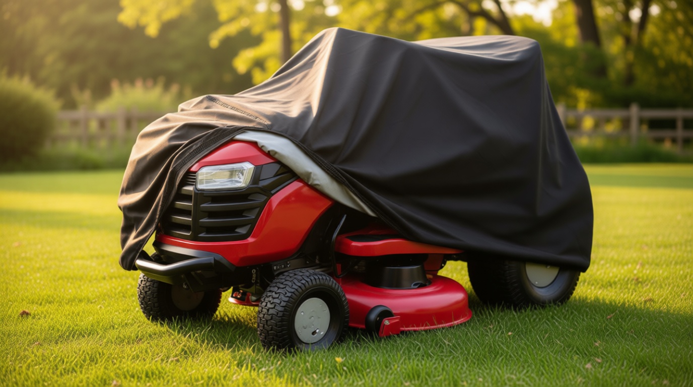 KISEER Outdoors Lawn Mower Cover Waterproof Heavy Duty 210D Polyester Oxford UV Protection Lawn Tractor Cover Fits Decks Up to 54" with Drawstring and Storage Bag