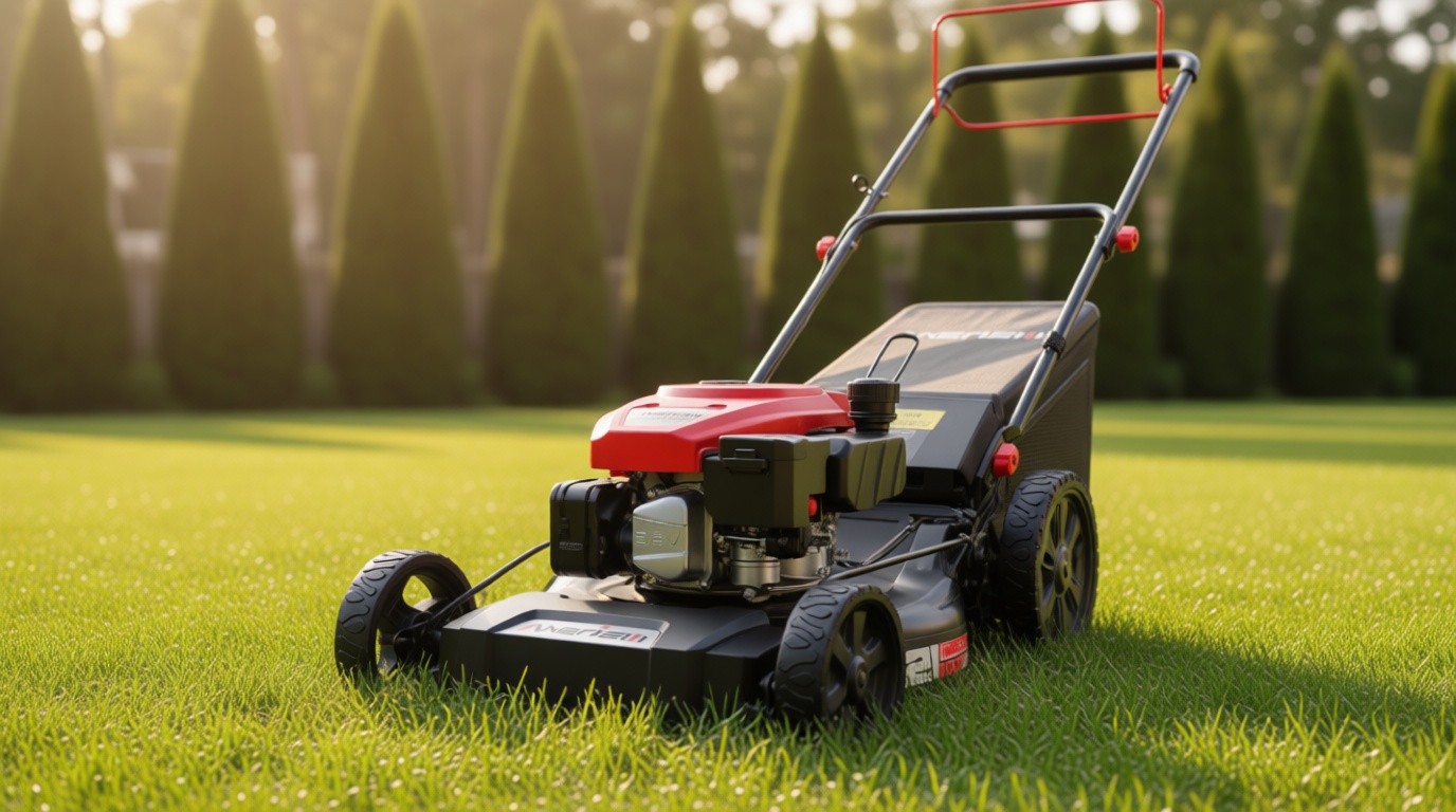 AMERISUN 21-Inch Self-Propelled Gas Lawn Mower for Large Yard, 170cc 4-Stroke Engine, 6-Position Adjustable Cutting Height, 3-in-1 Mulching, Side Discharge & Rear Bag for Garden Landscaping