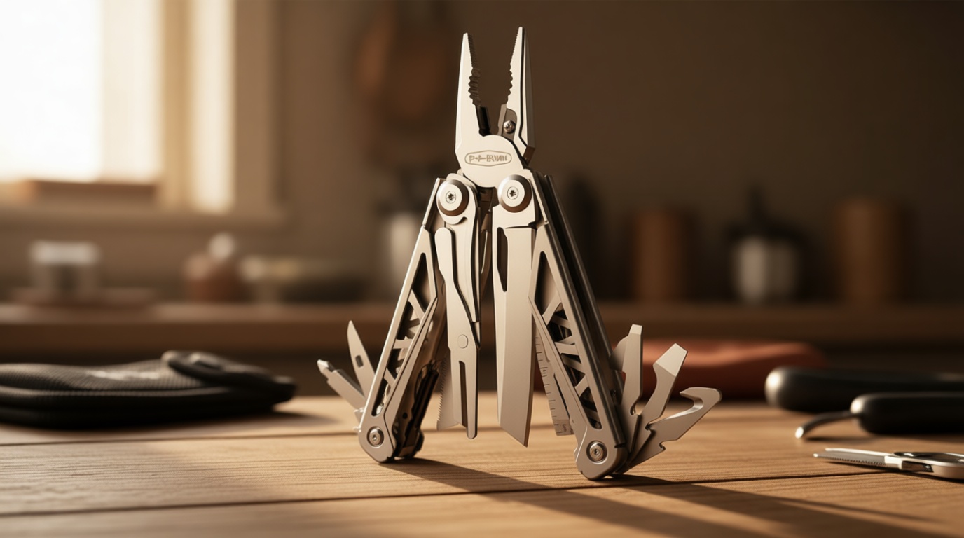 PERWIN Multitool, 17-in-1 Stainless Steel Multi Tool Pliers with Self-Locking, Pocket Knife, Nylon Sheath, Professional (EDC) Multi-Tool for Survival, Camping and Hunting, Hiking, Gifts for Men