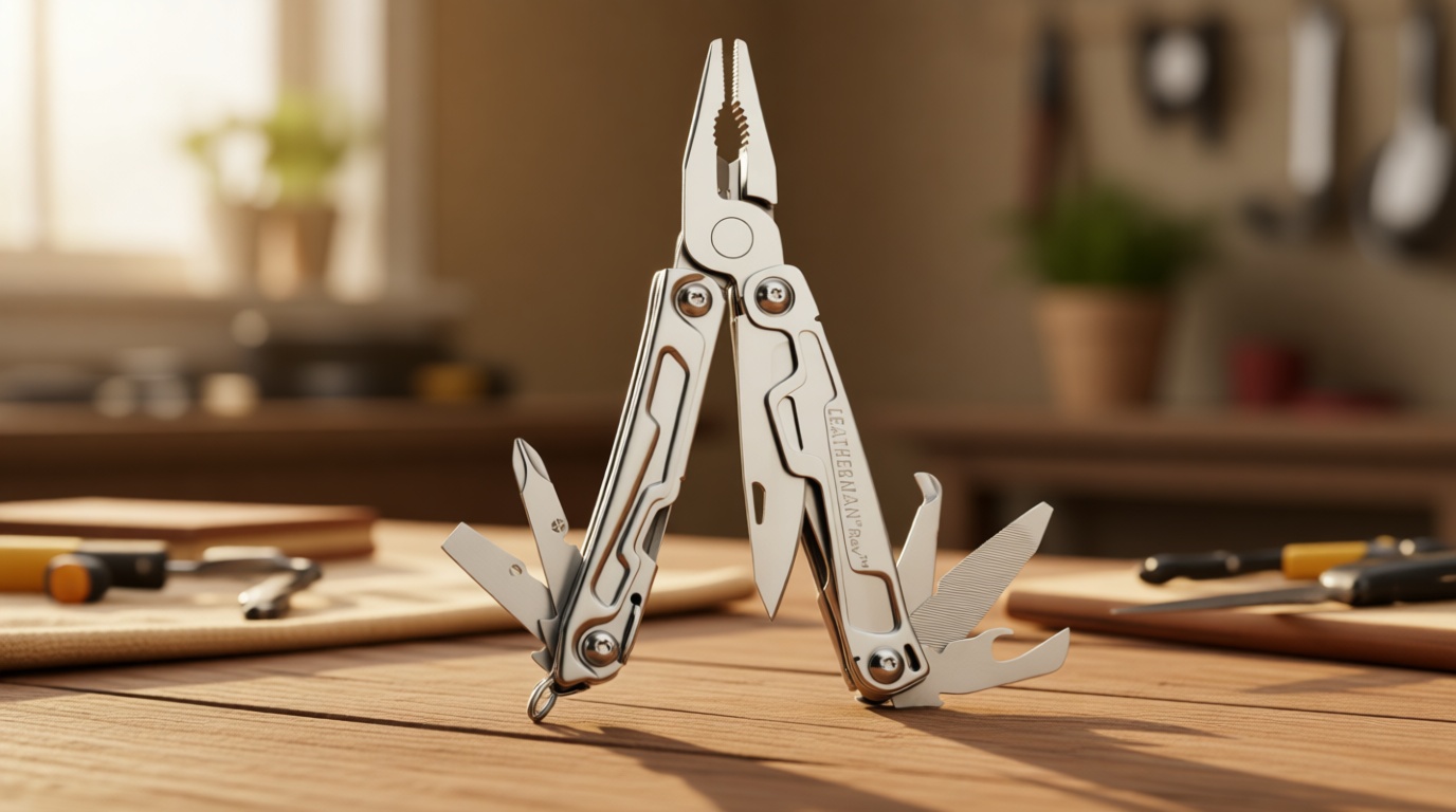 Leatherman Rev Pocket Size Multitool with Package Opener and Screwdrivers, Stainless Steel