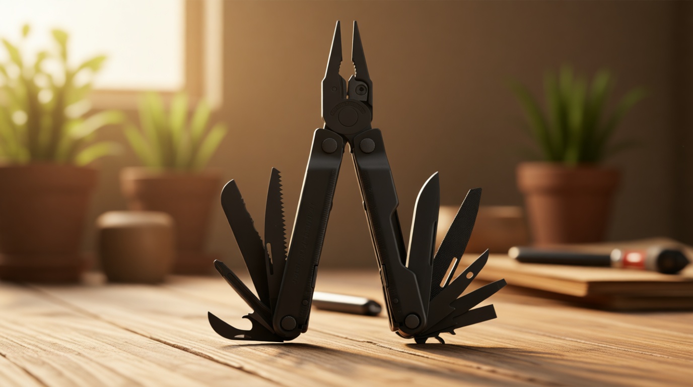 Leatherman Rebar Multitool with Premium Replaceable Wire Cutters and Saw, Black