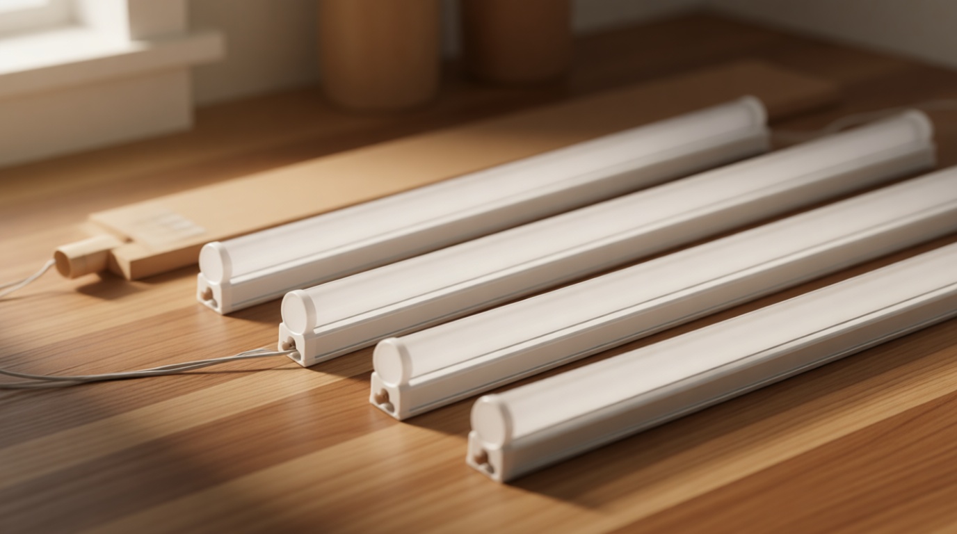 Barrina (6 Pack LED T5 Integrated Single Fixture, 4FT, 2200lm, 6500K Super Bright White, 20W Utility LED Shop Light, Ceiling and Under Cabinet Light, Corded Electric with ON/Off Switch, ETL Listed Global Recycled Standard