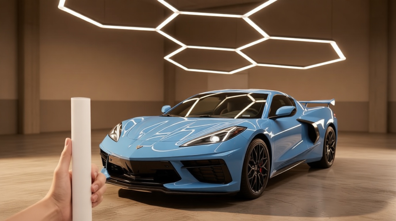 LZHOME Hexagon 5000K LED Garage Lights: 25 Pack Updated 1.31-inch Wider Size, 26300LM Super Bright Hex Lighting Ceiling LED Shop Light for Garage, Car Detailing, Workshop, Warehouse, Gym, Basement