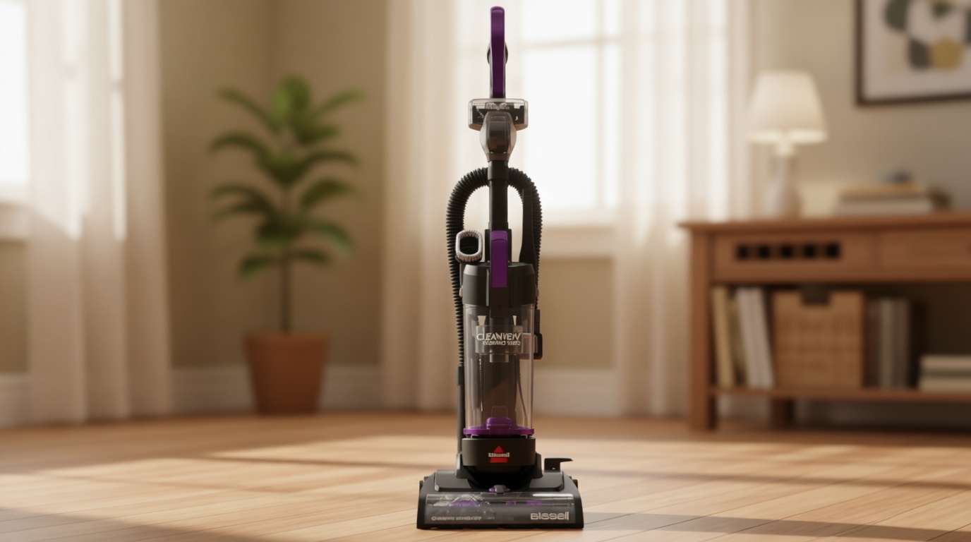 Bissell CleanView Compact Turbo Upright Vacuum with Quick Release Wand, Full Size Power, Compact Size for Apartments & Dorms, 3437F