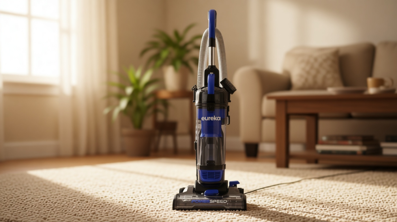 Eureka Lightweight Powerful Upright Vacuum Cleaner for Carpet and Hard Floor, PowerSpeed, New Model,Blue,black/New Model