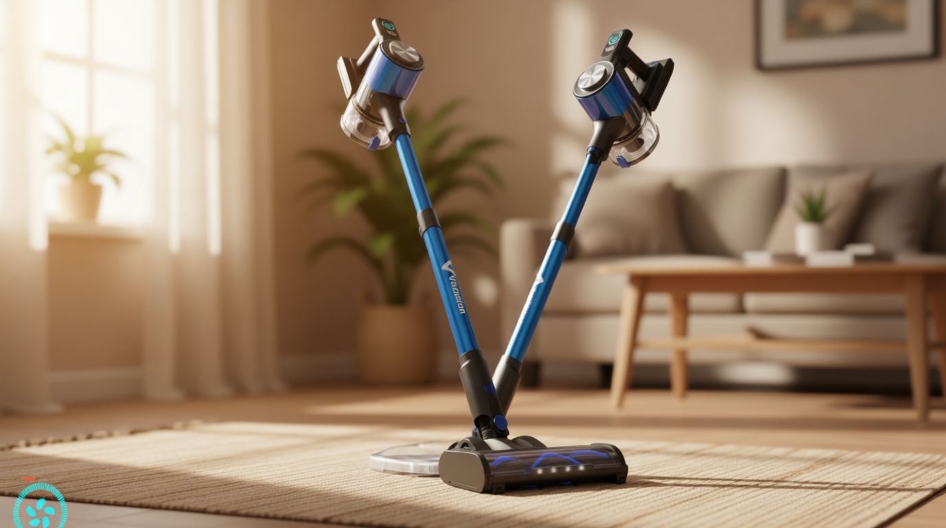Cordless Vacuum Cleaner, 8-in-1 Cordless Stick Vacuum Cleaner with 3 Suction Modes, Up to 45mins Runtime, Rechargeable, Self-Standing, Wireless Vacuum Cleaners for Home Pet Hair Carpet Car Hard Floor