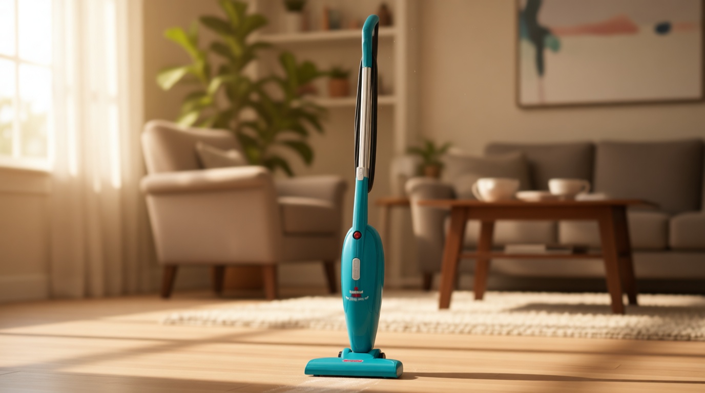 Bissell 2033M Featherweight Stick Lightweight Bagless Vacuum and Electric Broom with Crevice Tool for Hard Floors and Carpets, Blue