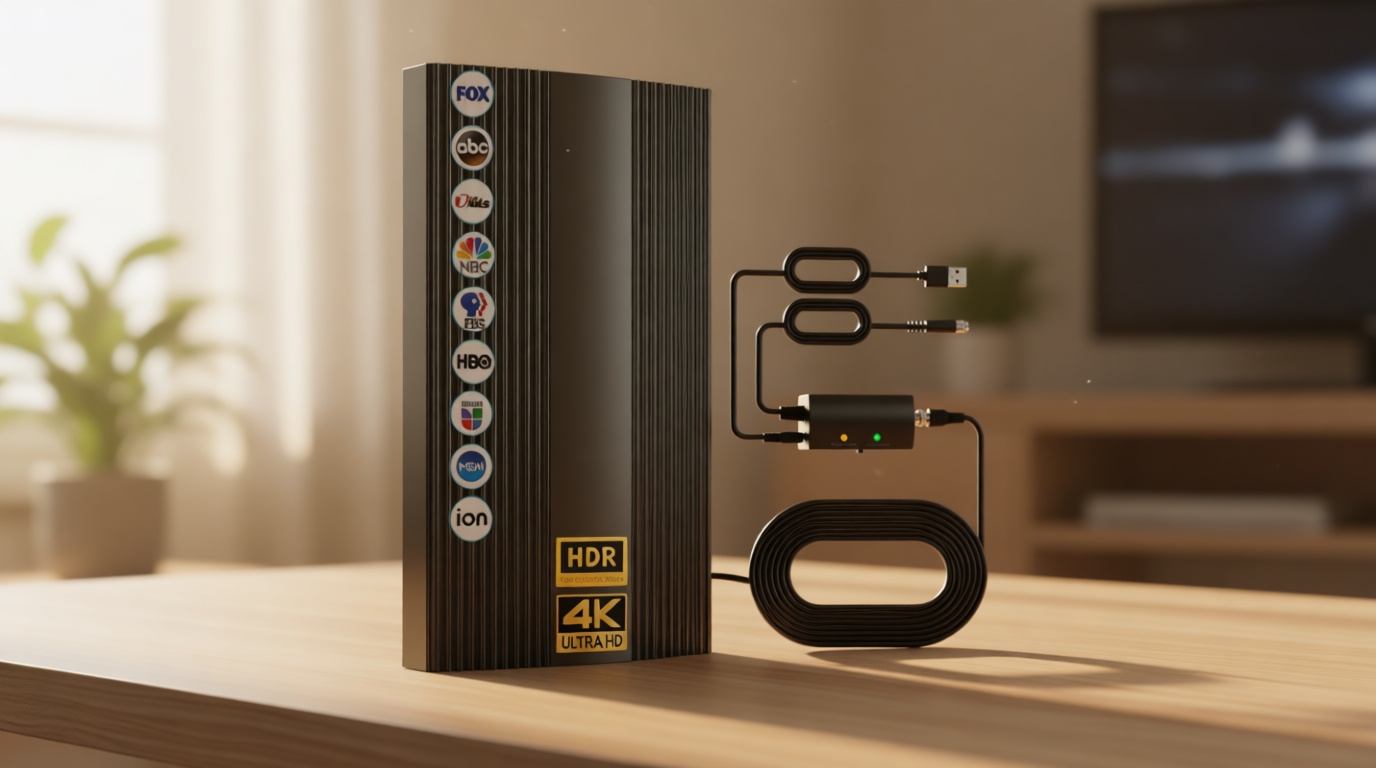 2026 Upgraded TV Antenna Indoor Up to 3600+ Miles Range, Digital Antenna for Smart Tv Indoor/Outdoor Local Channels,Strongest HDTV Antenna for 8K 4k 1080p - Amplifier Signal Booster & 38ft Coax Cable