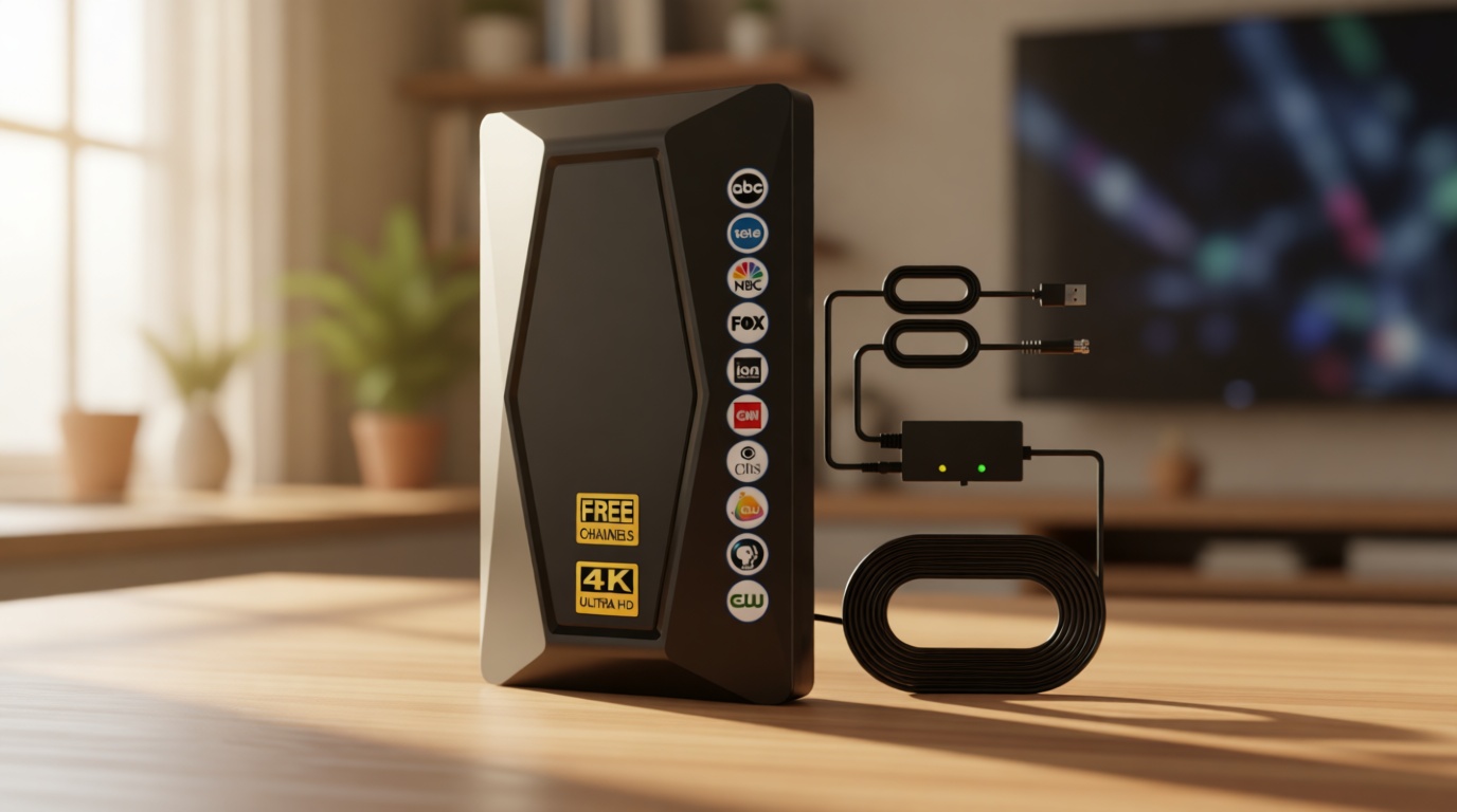 2025 TV Antenna Indoor Antenna for Smart TV Long Range Reception HD Digital Antenna Outdoor with Amplifier Signal Booster for Local Channels Supports 4K 1080p